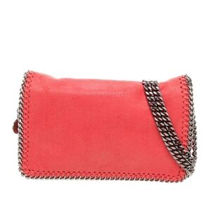 Stella McCartney Coral Clutch with Silver Chain